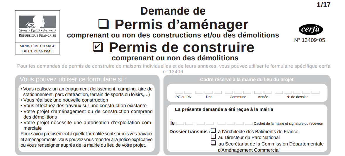 Permis de construire valant permis de démolir